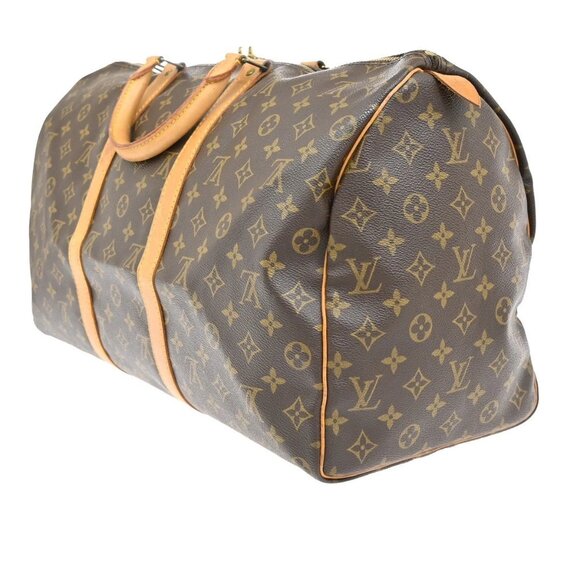 LOUIS VUITTON Keepall 50 Travel Hand Bag Monogram Leather Brown M41426 77KB300 - Picture 4 of 14
